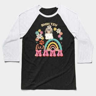 Shih tzu Longer hair Fur Mama, Shih tzu Longer hair For Dog Mom, Dog Mother, Dog Mama And Dog Owners Baseball T-Shirt